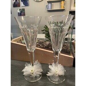 Waterford Crystal "Millenium Series - Love" Toasting Flutes- set of 2